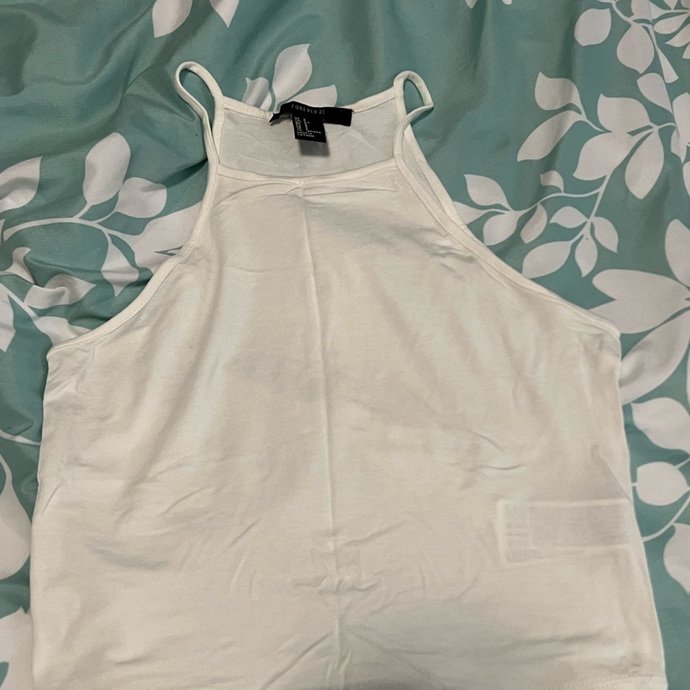 Forever 21 White Tank Top Sleeveless